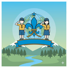 Make a Professional World Scout Day Vector
