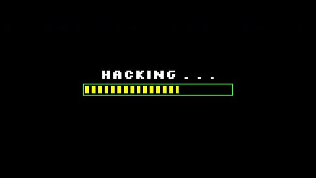 Hacking in progress suitable for cybersecurity, technology, data breach, cybercrime concept designs, presentations, and web graphics.