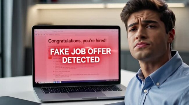 Fake Job Offer Detected as Man Reacts to Online Employment Scam