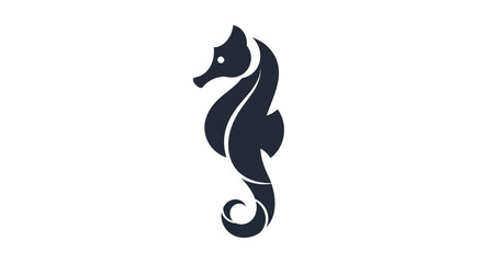 Stylized seahorse illustration on white background © Corvus