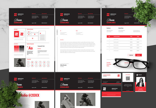 Red And Black Brand Guidelines Fashion Brand