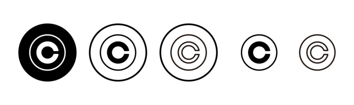Copyright icon logo design. copyright sign and symbol