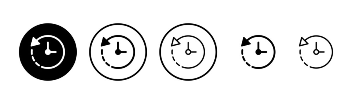History icon logo design. recent event history sign and symbol