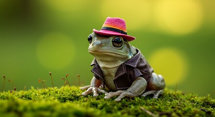 緑の帽子と蛙の午後