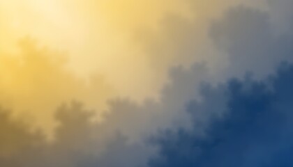 Yellow gradient soft blurred defocused abstract background with smooth glowing light.