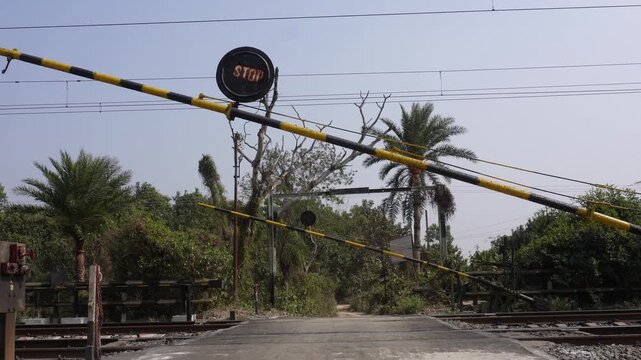 Railway Level Crossing Gate Barrier Traffic Safety Infrastructure