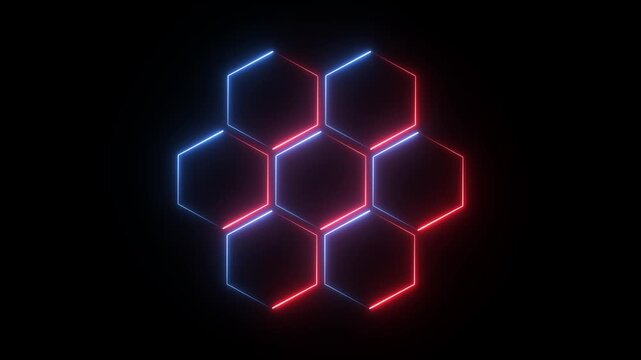  a set of modular hexagonal LED light panels, often used for futuristic wall decor in gaming rooms or modern interiors. 