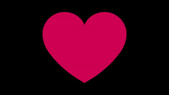 Sticker Heart Peal Off Revealing Green Screen Heart on Black Background Animation - 4K Horizontal Seamless Loop Overlay Video Asset