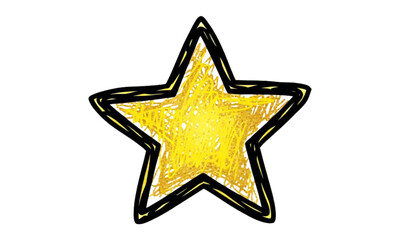Obraz premium golden star isolated on white