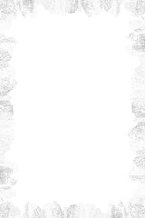 Spray texture border frame. Distress horizontal design element, for layouts and overlays. Frame with spray paint stroke, splatter borders. Poster frame with speckled vector brush strokes, edges.