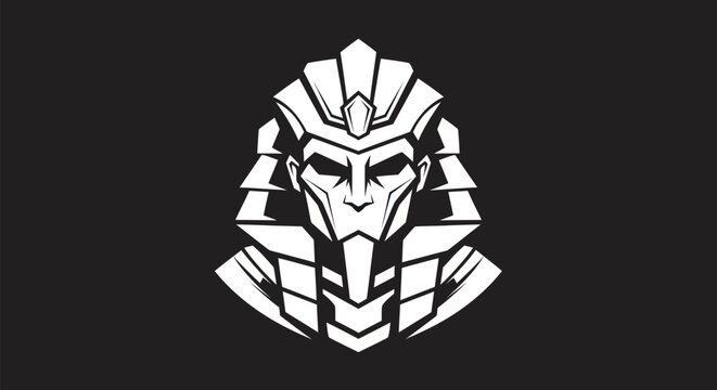 Ancient pharaoh head vector illustration