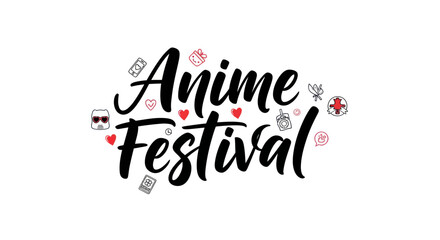 Obraz premium Anime festival typography design