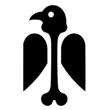 Bird bone logo silhouette