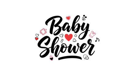 Baby shower celebration typography design © Danvata
