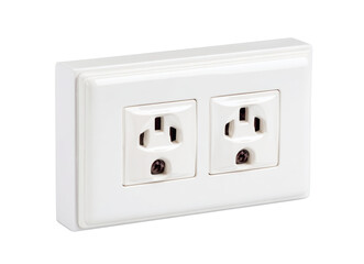 White Double Electrical Wall Socket