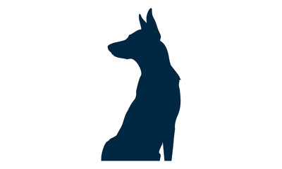 dog shiluet logo vector