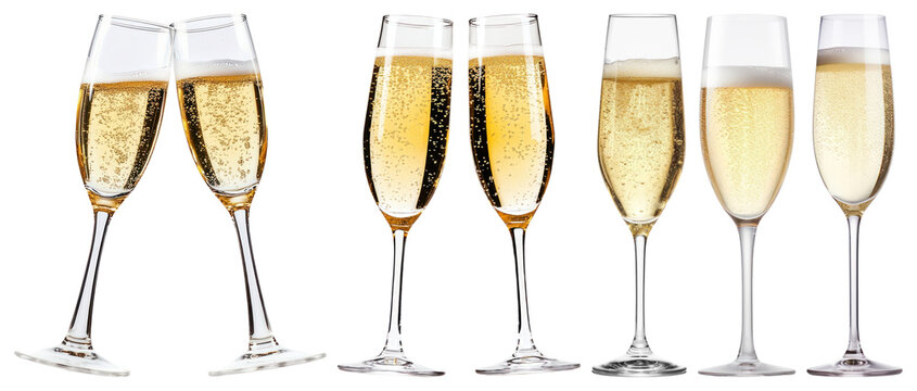 Elegant champagne glasses celebration