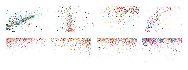 PNG Colorful abstract data visualization, element set on transparent background