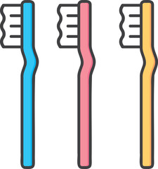 シンプルな歯ブラシセット