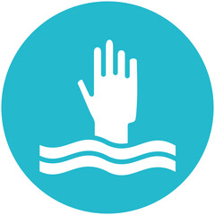 Obraz premium Drowning Icon