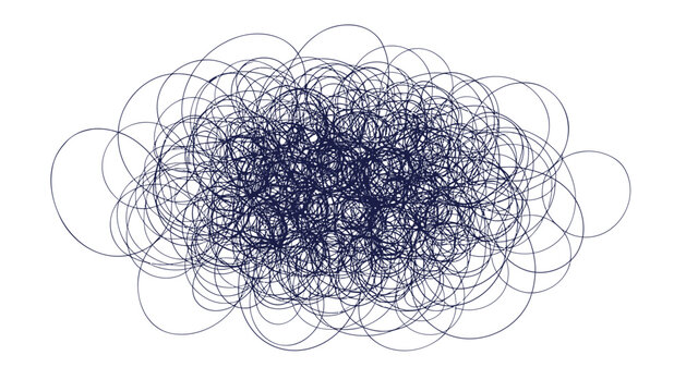 navy blue scribbles, tangled lines, abstract vector illustration, scribble texture, chaotic lines, for background or overlay effect