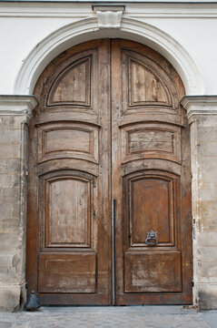 Old door with a semi circle top 