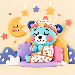 cute clay cartoon illustration