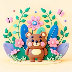 cute clay cartoon illustration