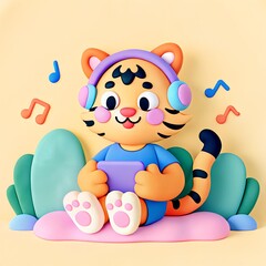 cute clay cartoon illustration