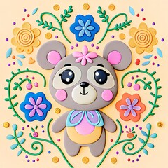 cute clay cartoon illustration