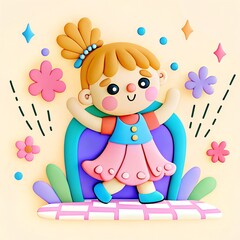 cute clay cartoon illustration