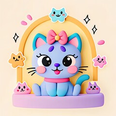 cute clay cartoon illustration