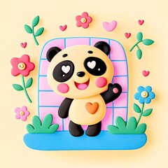 cute clay cartoon illustration