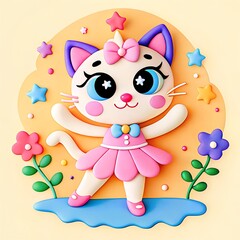 cute clay cartoon illustration