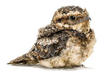 Detailed Illustration of a Small Bird Species