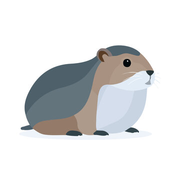 2D flat vector illustration of Lemming, designed in a clean icon style and isolated on a white background.