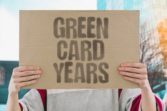 "Green Card Years" Permanent residence takes extended time. PERMANENT. RESIDENCE. TAKES. EXTENDED. TIME.