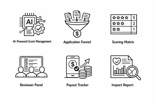 Ai-powered grant management tools: funnel, scoring, review, payout, impact report