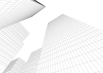 Building 3d structure. Architectural background. 