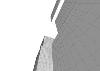 Building 3d structure. Architectural background. 