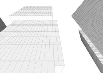 Building 3d structure. Architectural background. 