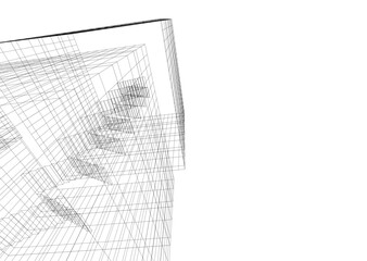 Building 3d structure. Architectural background. 