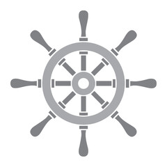 Obraz premium Ship Steering Wheel Icon