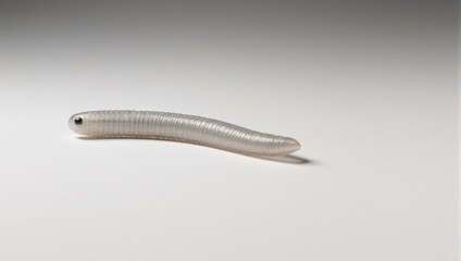 Pearl White Soft Plastic Fishing Lure with Paddle Tail.