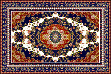 Luxury Persian Carpet with Floral Medallion and Traditional Oriental Pattern