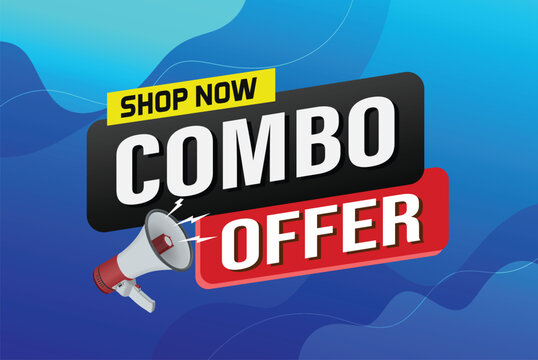 combo offer sale word mega phone concept vector illustration and 3d style, landing page, template, ui, web, mobile app, poster, banner, flyer, background, gift card, coupon, label, wallpaper


