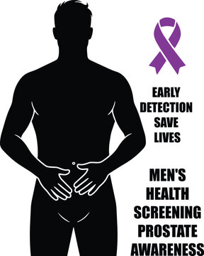 men's health screening prostate cancer awareness illustration
