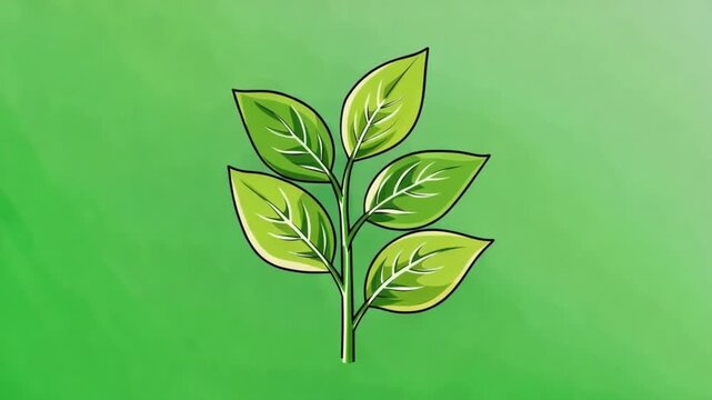 A vibrant green leafy branch against a blurred natural background possibly used for eco-friendly or herbal product advertising