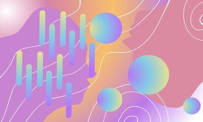 Abstract Pastel Shapes Design