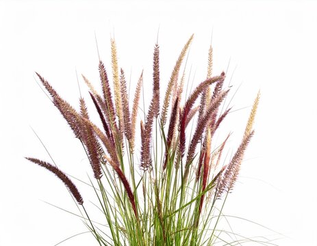 ornamental grass isolated on white background 